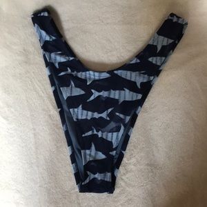 New Aerie shark bikini swim hi leg cheeky bottom